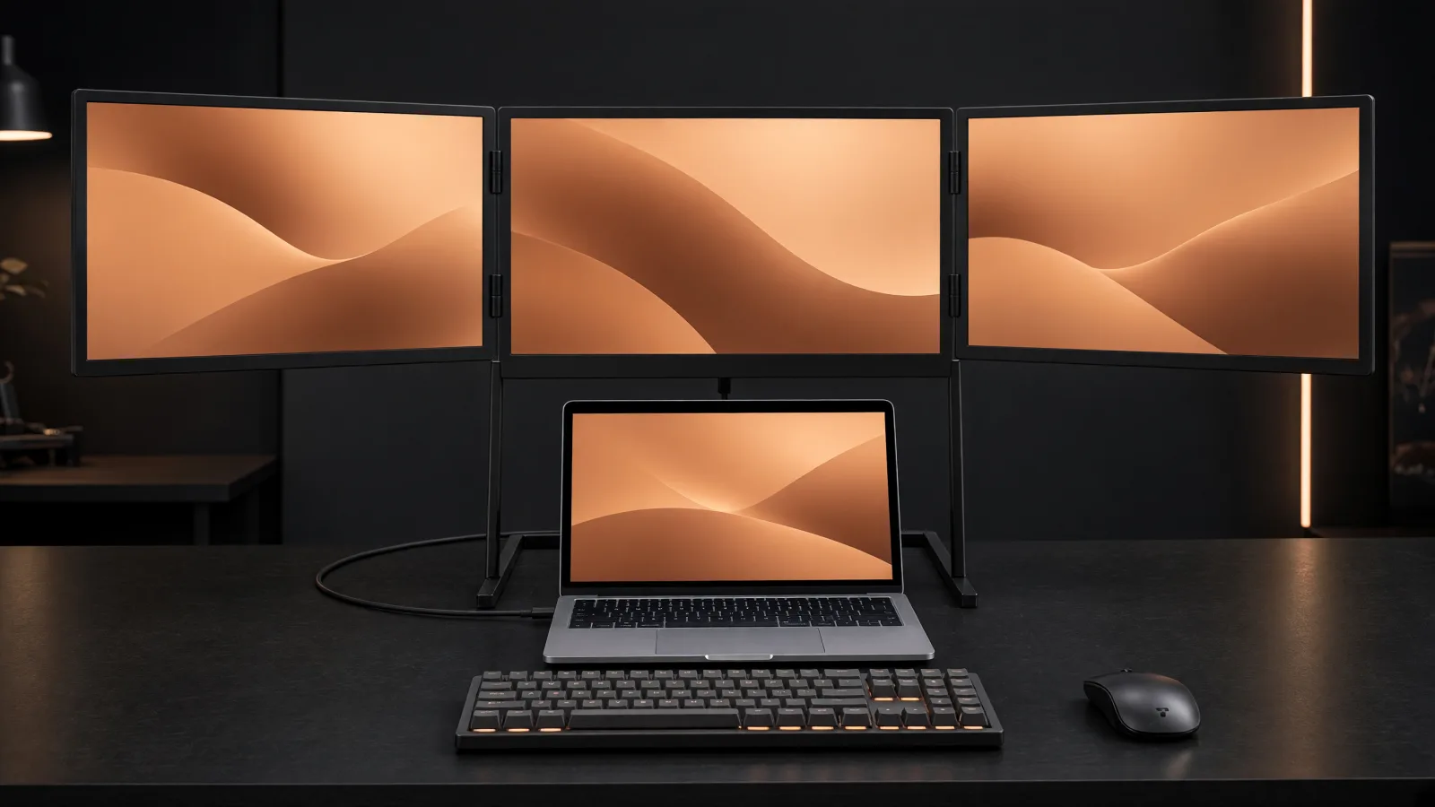 Panelo Studio 18,5″ – Produktdarstellung am Arbeitsplatz