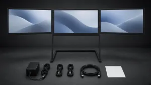 Lieferumfang: Panelo Core mit Netzteil, zwei USB-C-Kabeln, HDMI-Kabel und Anleitung