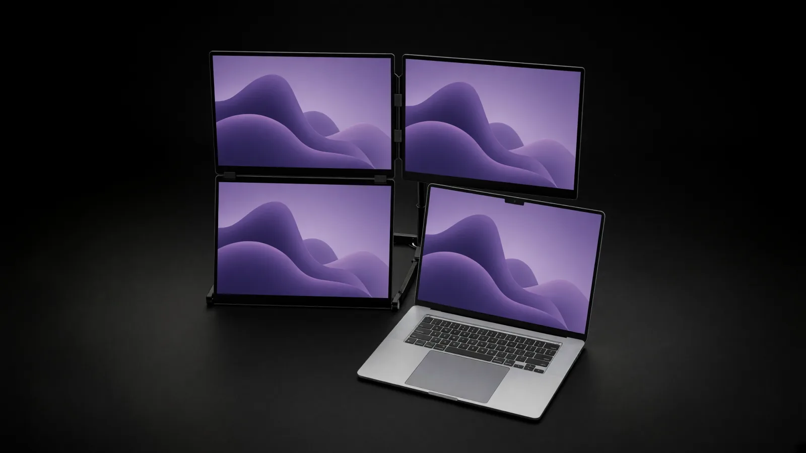 Panelo Fold: klappbare Erweiterung mit drei 16-Zoll-Displays