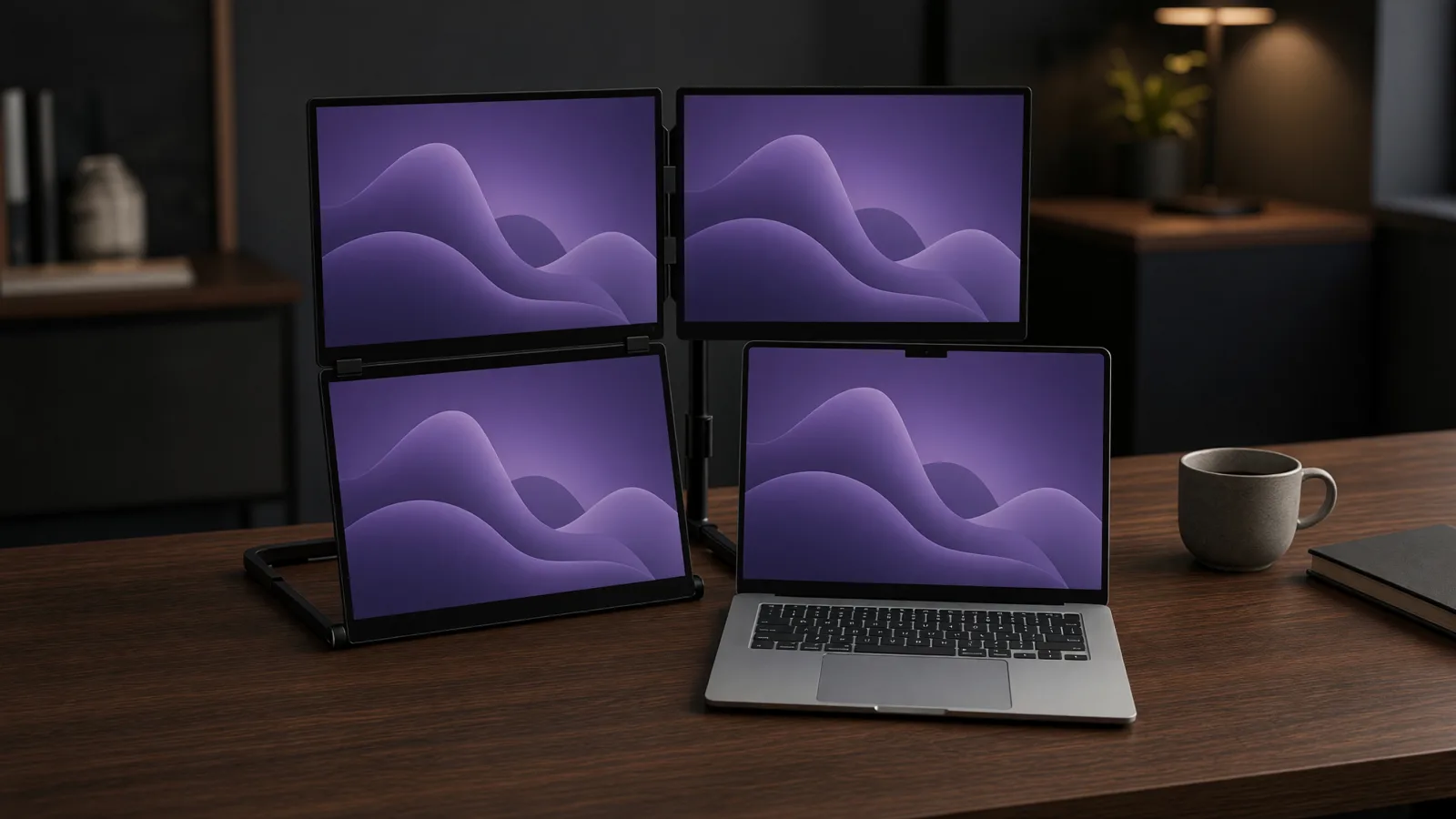 Panelo Fold 16″ – Produktdarstellung am Arbeitsplatz